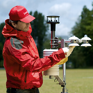 Net radiometer installation