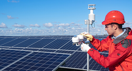 Solar radiation measurement on PV park