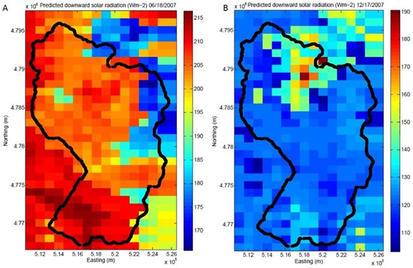 estimation downward solar radiation